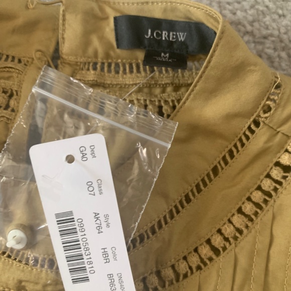 J. Crew Women's Embroidered Lace Ruffle Top - Size Medium - Picture 4 of 5